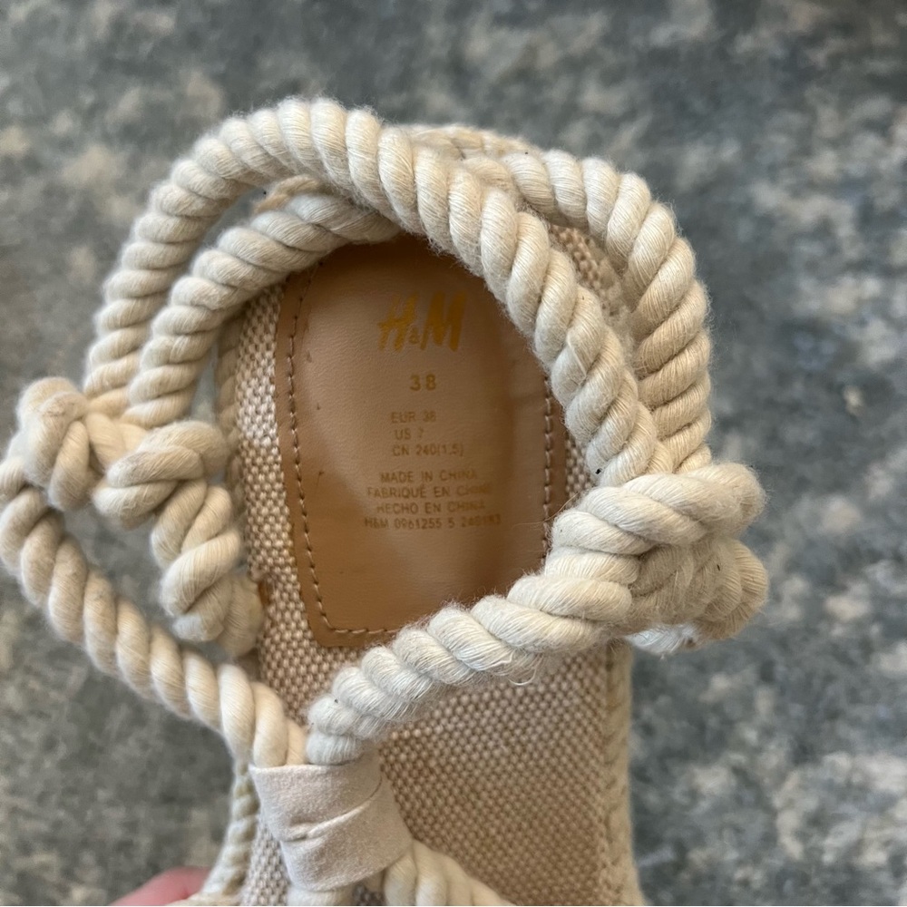 Women's Cream Rope Sandals - Picture 5 of 5